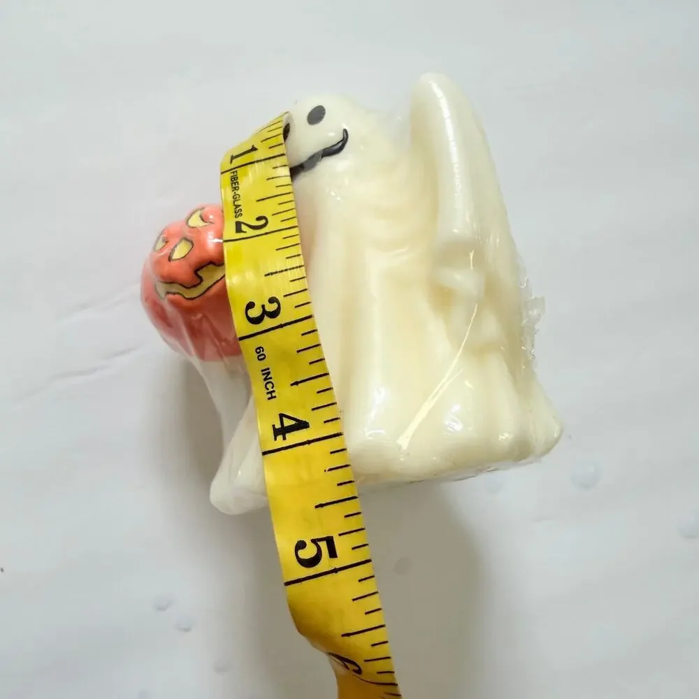Vintage Russ Ghost Pumpkin Wax Candle Halloween